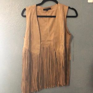 Suede Fringe Vest